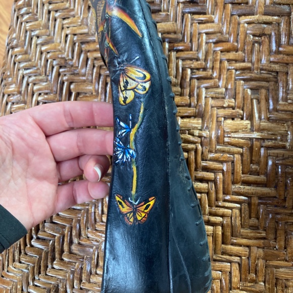 Redarte painted Ballet flats butterfly Mary Janes unique - Picture 9 of 10